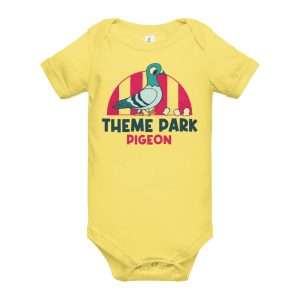 Theme Park Pigeon Baby Bodysuit