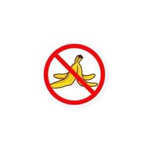 No Bananas Allowed Sticker
